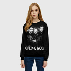 Свитшот женский Depeche Mode - black & white portrait, цвет: 3D-черный — фото 2