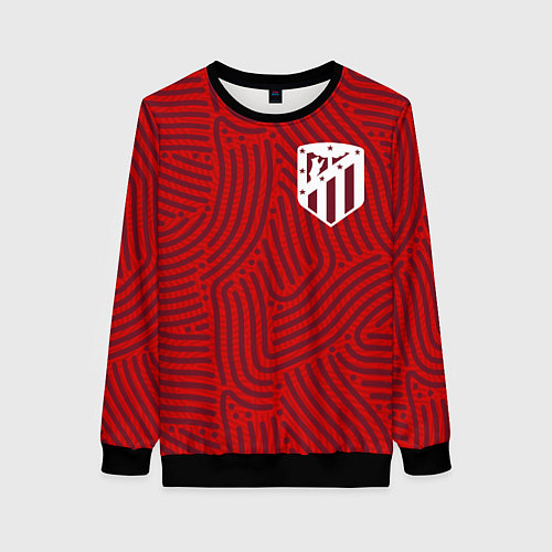 Женский свитшот Atletico Madrid отпечатки / 3D-Черный – фото 1