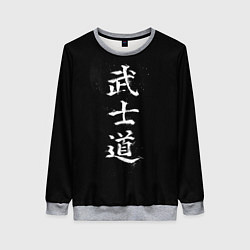 Женский свитшот Иероглифы белой краской