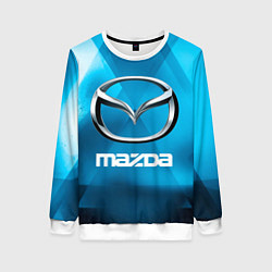 Свитшот женский Mazda - sport - абстракция, цвет: 3D-белый