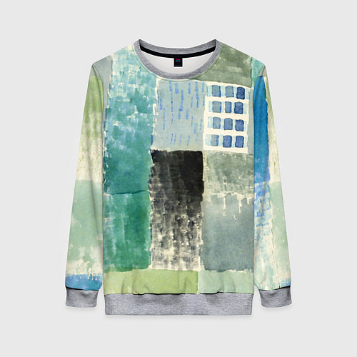 Женский свитшот Первый дом Пауль Клее, 1926 / 3D-Меланж – фото 1
