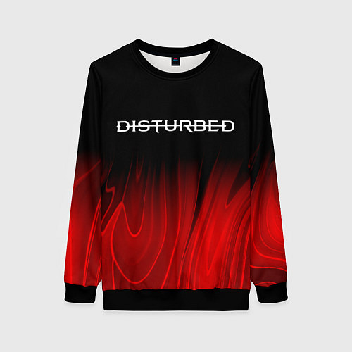 Женский свитшот Disturbed red plasma / 3D-Черный – фото 1