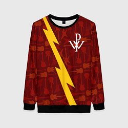 Свитшот женский Powerwolf гитары и молния, цвет: 3D-черный