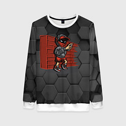 Женский свитшот Граффитчик с балончиком краски