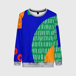 Свитшот женский Геометрические фигуры - абстракция, цвет: 3D-меланж
