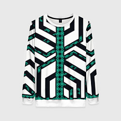 Свитшот женский Киберпанк сеть, цвет: 3D-белый