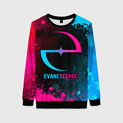 Женский свитшот Evanescence - neon gradient