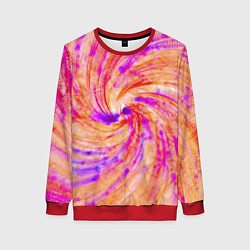 Свитшот женский Color swirls, цвет: 3D-красный