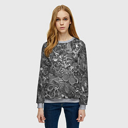Свитшот женский Металлические предметы, цвет: 3D-меланж — фото 2