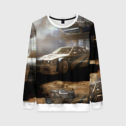Свитшот женский Nfs most wanted bmw, цвет: 3D-белый