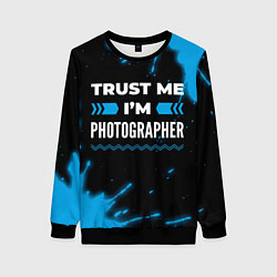 Свитшот женский Trust me Im photographer dark, цвет: 3D-черный