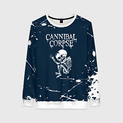Свитшот женский Cannibal Corpse - брызги, цвет: 3D-белый