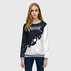 Свитшот женский Bullet For My Valentine краска, цвет: 3D-меланж — фото 2