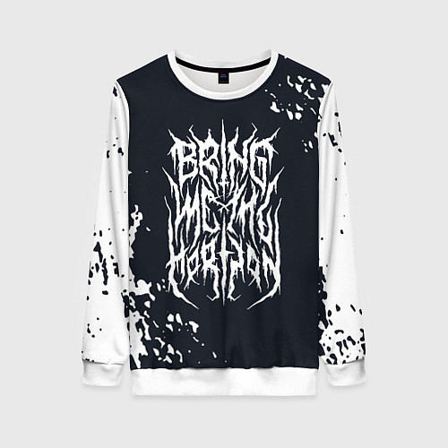 Женский свитшот Bring Me the Horizon краска / 3D-Белый – фото 1