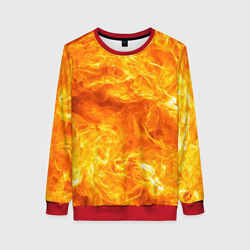 Женский свитшот Бушующий огонь / 3D-Красный – фото 1