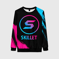 Свитшот женский Skillet - neon gradient, цвет: 3D-черный