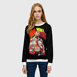 Свитшот женский Майк Тайсон боксер, цвет: 3D-белый — фото 2