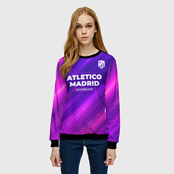 Свитшот женский Atletico Madrid legendary sport grunge, цвет: 3D-черный — фото 2