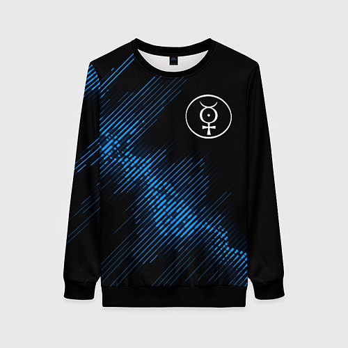Женский свитшот Marilyn Manson звуковая волна / 3D-Черный – фото 1