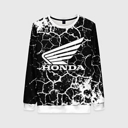Свитшот женский Honda logo арт, цвет: 3D-белый