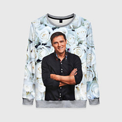 Женский свитшот Шатунов на фоне роз