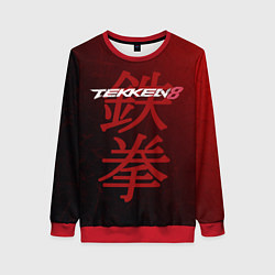 Свитшот женский Tekken 8 - logo, цвет: 3D-красный