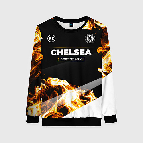 Женский свитшот Chelsea legendary sport fire / 3D-Черный – фото 1