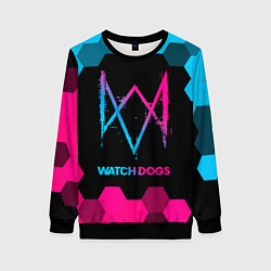 Женский свитшот Watch Dogs - neon gradient