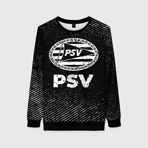 Женский свитшот PSV с потертостями на темном фоне / 3D-Черный – фото 1