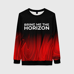 Женский свитшот Bring Me the Horizon red plasma