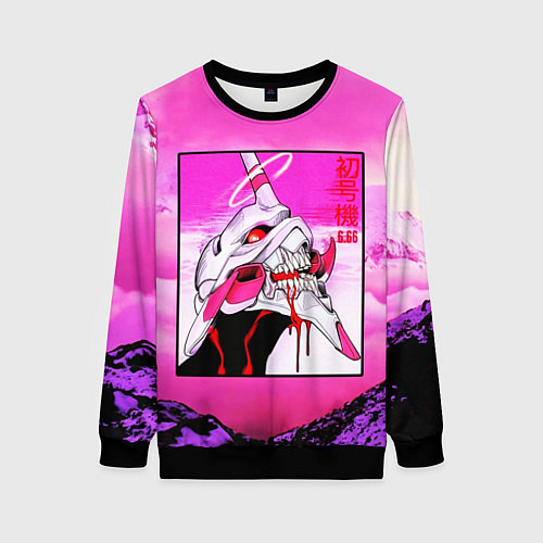 Женский свитшот Neon Genesis Evangelion: Eva 01 / 3D-Черный – фото 1