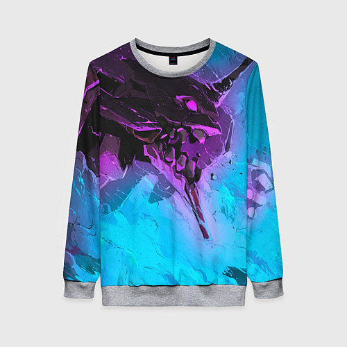 Женский свитшот Neon Genesis Evangelion - Eva 01 / 3D-Меланж – фото 1