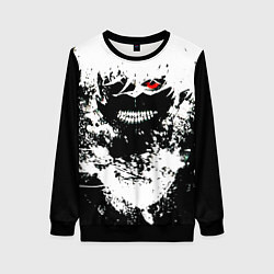 Свитшот женский Tokyo Ghoul Kaneki Ken paint, цвет: 3D-черный