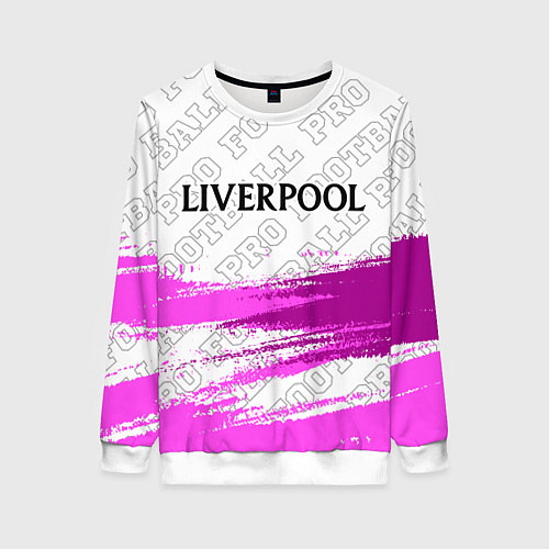 Женский свитшот Liverpool pro football: символ сверху / 3D-Белый – фото 1