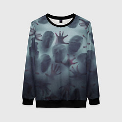 Женский свитшот Scary faces trying to get out