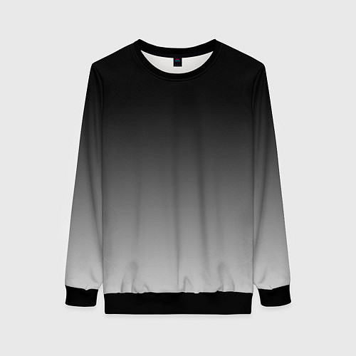 Женский свитшот Серый градиент / 3D-Черный – фото 1