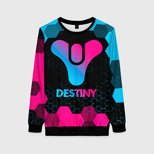 Женский свитшот Destiny - neon gradient / 3D-Черный – фото 1