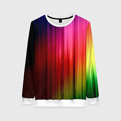 Свитшот женский Цветной спектр, цвет: 3D-белый