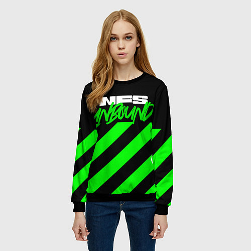 Женский свитшот NFS Unbound Полосы / 3D-Черный – фото 3