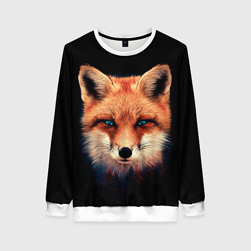 Женский свитшот Хитрый лис / 3D-Белый – фото 1