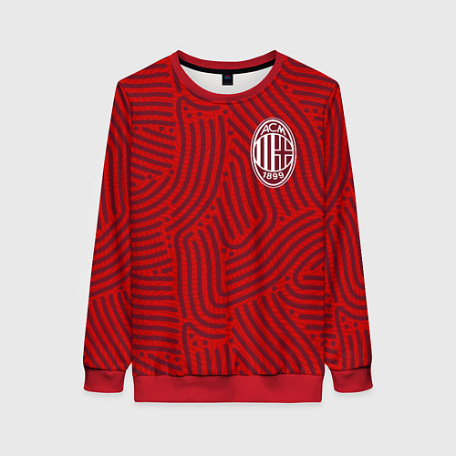 Женский свитшот AC Milan отпечатки / 3D-Красный – фото 1