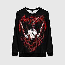 Женский свитшот Человек бензопила в ярости