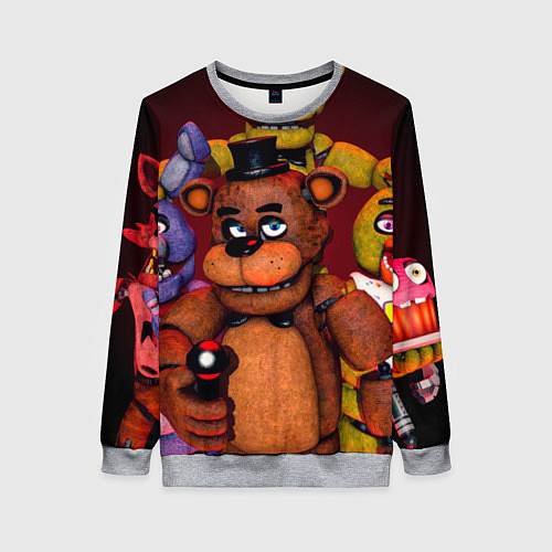 Женский свитшот Пять ночей Фредди / 3D-Меланж – фото 1