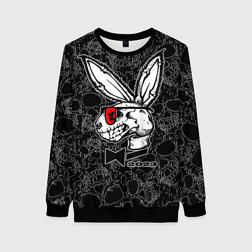 Женский свитшот Playboy Skull - Rabbit 2023 / 3D-Черный – фото 1