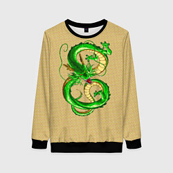 Женский свитшот Зелёный дракон в форме цифры 8