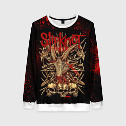 Свитшот женский Slipknot red black, цвет: 3D-белый