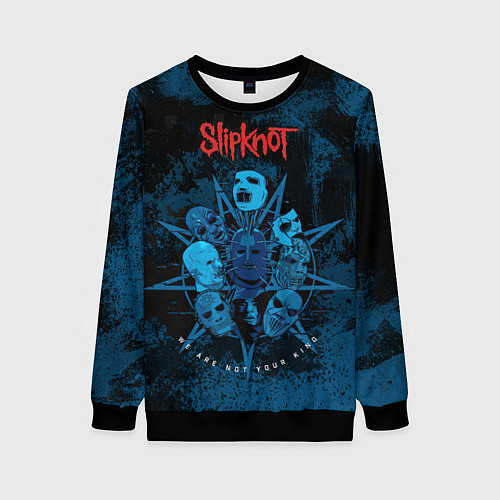 Женский свитшот Slipknot blue / 3D-Черный – фото 1