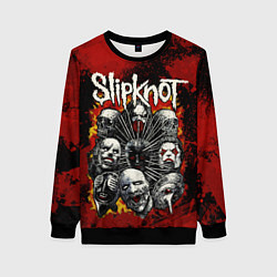 Свитшот женский Slipknot rock, цвет: 3D-черный