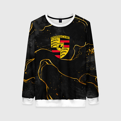 Женский свитшот Gold Porsche / 3D-Белый – фото 1