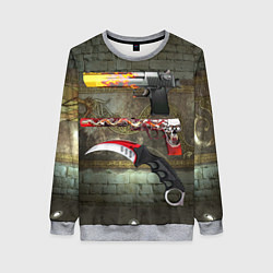 Свитшот женский Скины кс го, цвет: 3D-меланж